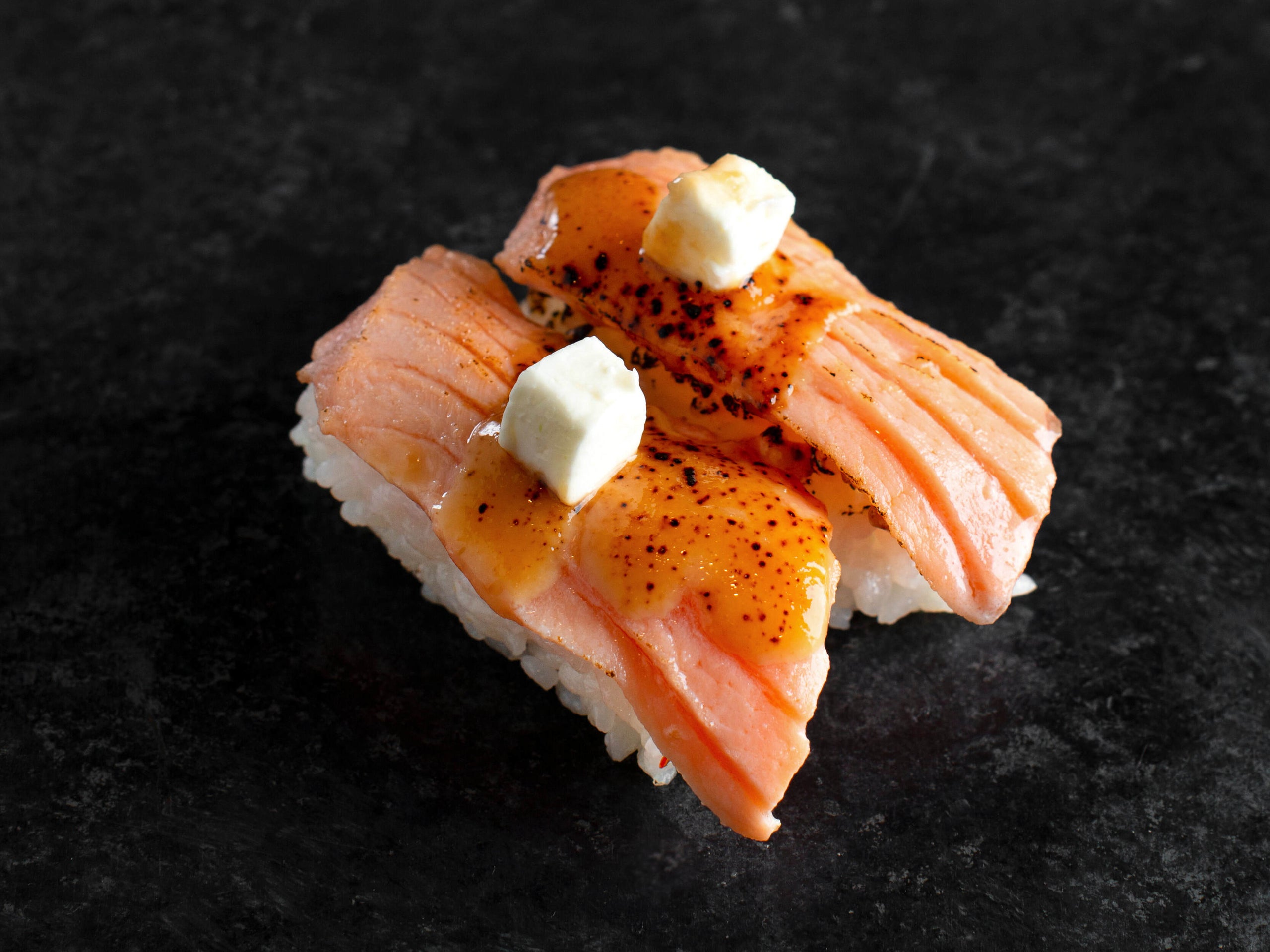 Seared Salmon with Miso Cream Cheese*